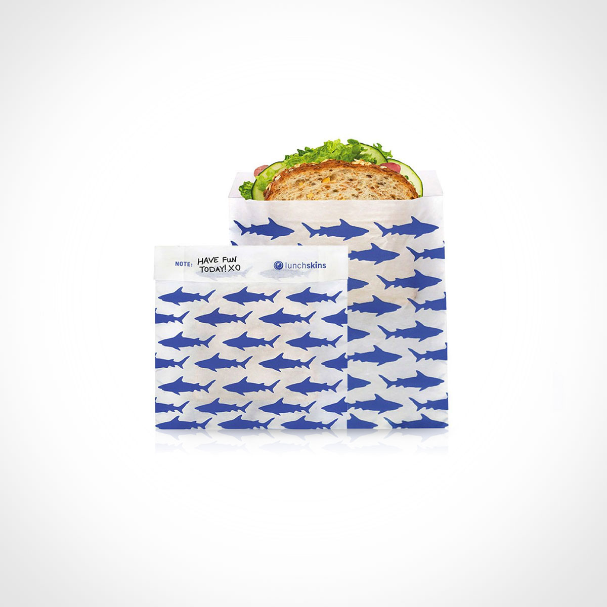 Lunchskins Recyclable & Sealable Paper Sandwich Bags - Shark