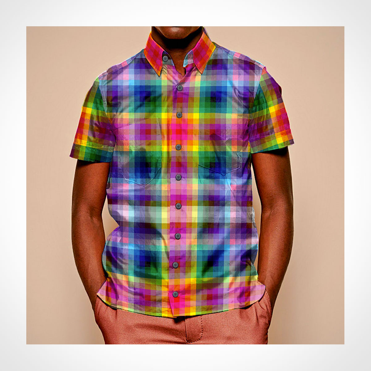 JCRT The 2020 Pride Plaid Short Sleeve Shirt - Truly Heroic