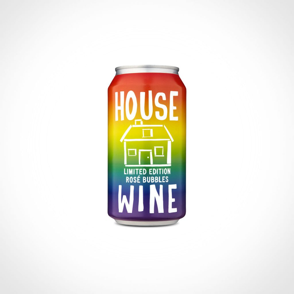 House Wine Rosé Bubbles Rainbow Can Truly Heroic