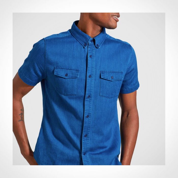 United by Blue Indigo Short Sleeve Button Down